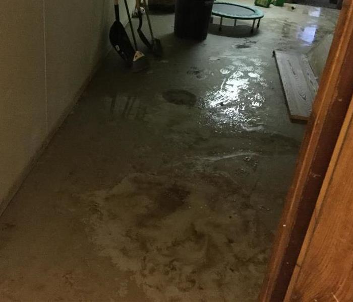 water on a basement floor